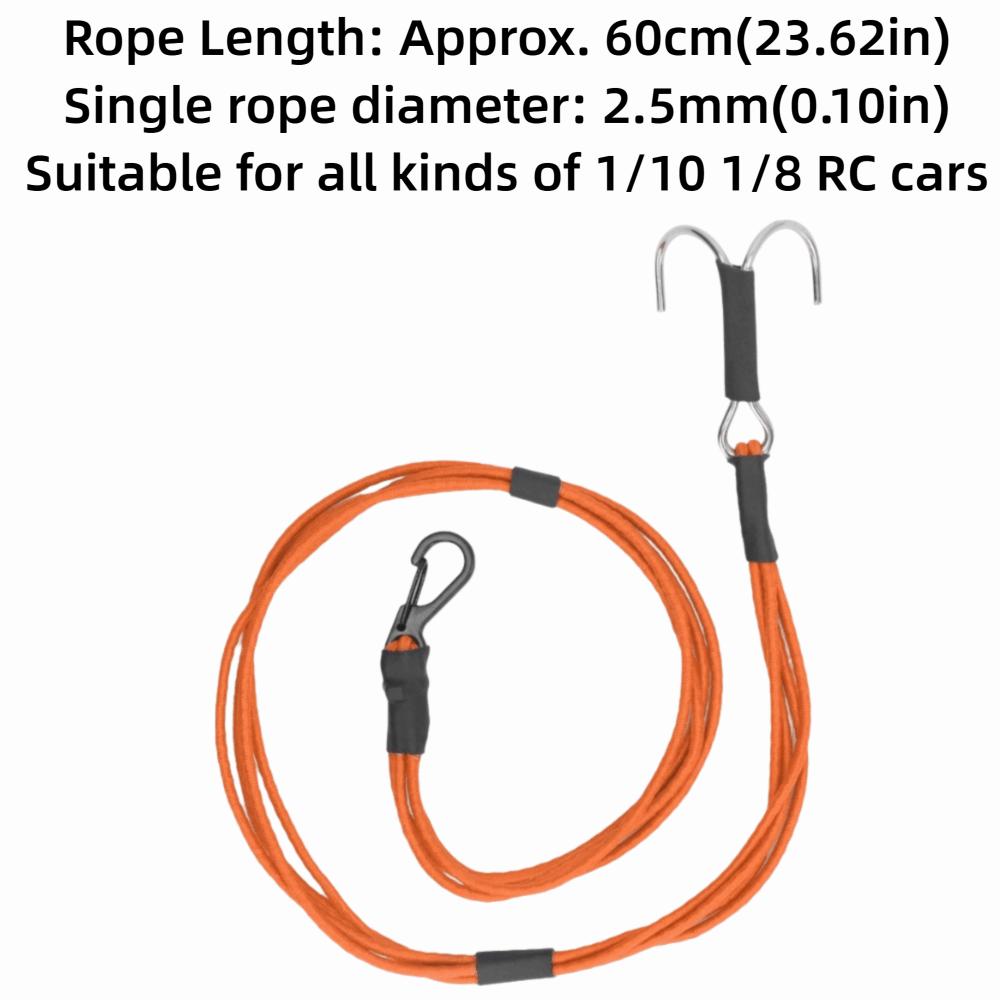 Nylon Elastic Rescue Rope Towing Trailer Rope for TRX4/Axial SCX10/Capra RC Crawler RC Car Rescue