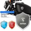3D shield truck stickers Metal stainless steel truck car accessories for Ferrari F430 Stradale Roma 488 Spider SF90 Portofino F8