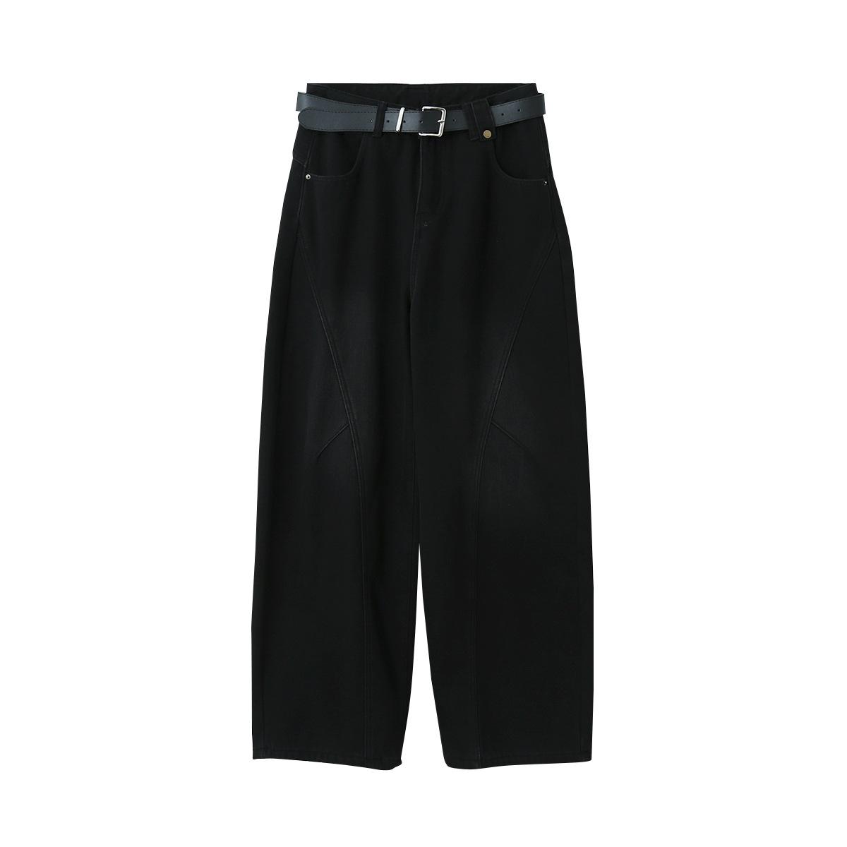 Slimming High Waist Plus Velvet Wide-Leg Jeans for Women - Winter Style 11023 Small