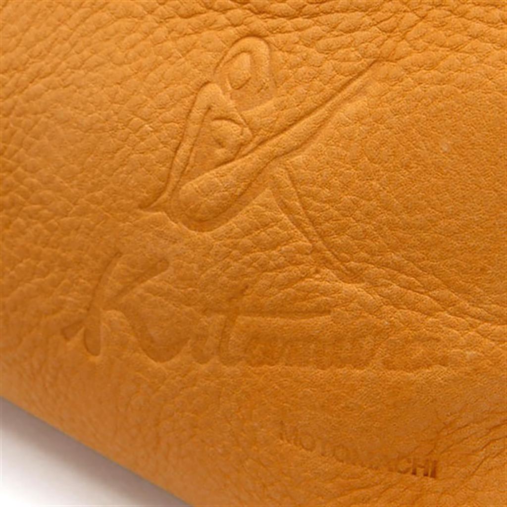 Kitamura Y-1142 Crossbody Shoulder Bag, Camel with Orange Stitching, Brown, 61421