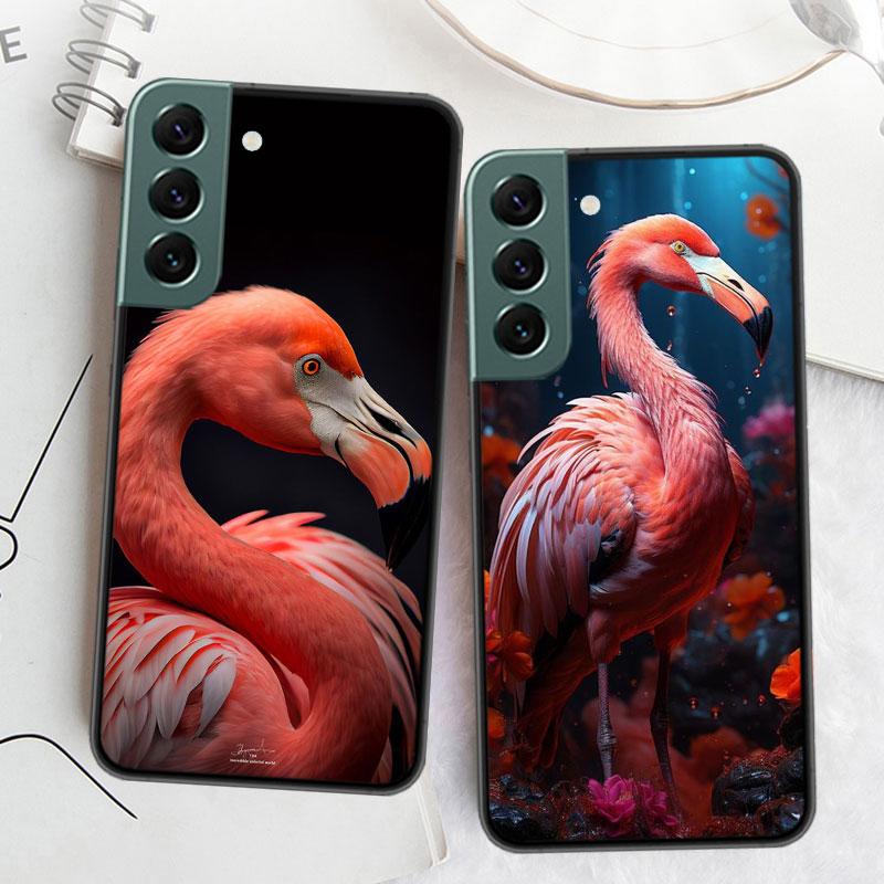 Flamingo Portrait Phone Case For Samsung Galaxy S22 S25 Ultra S21 S10 Plus S26 Edge S20 S23 S24 FE Cover Silicone Soft TPU C