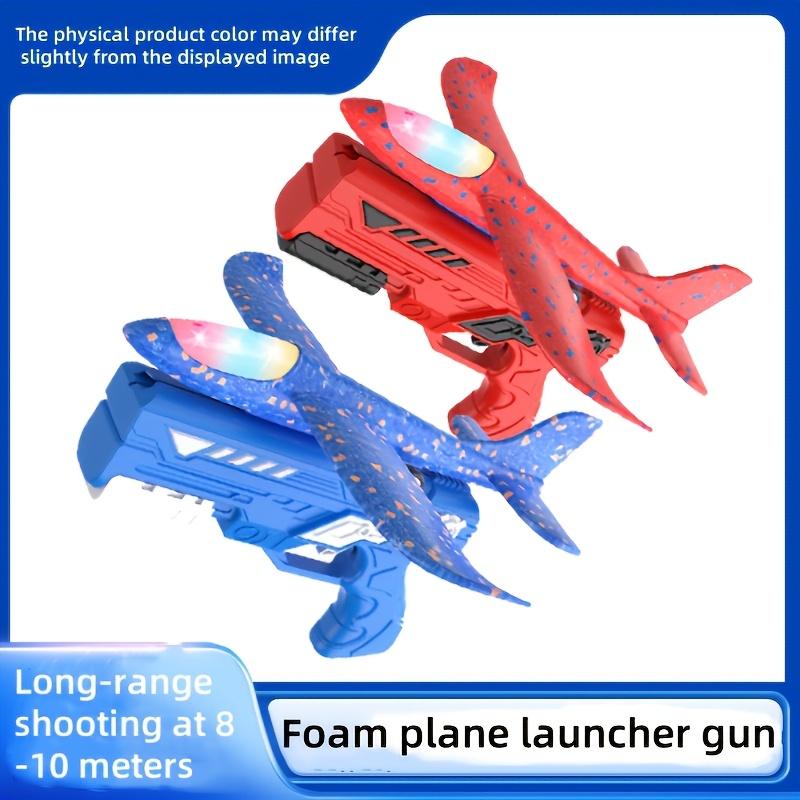 Suit Airplane Launcher Toys, Foam Glider Catapult Airplane Toys, 3 Flight Modes Outdoor Flying Toys for Boys And Girls Birthday Gift