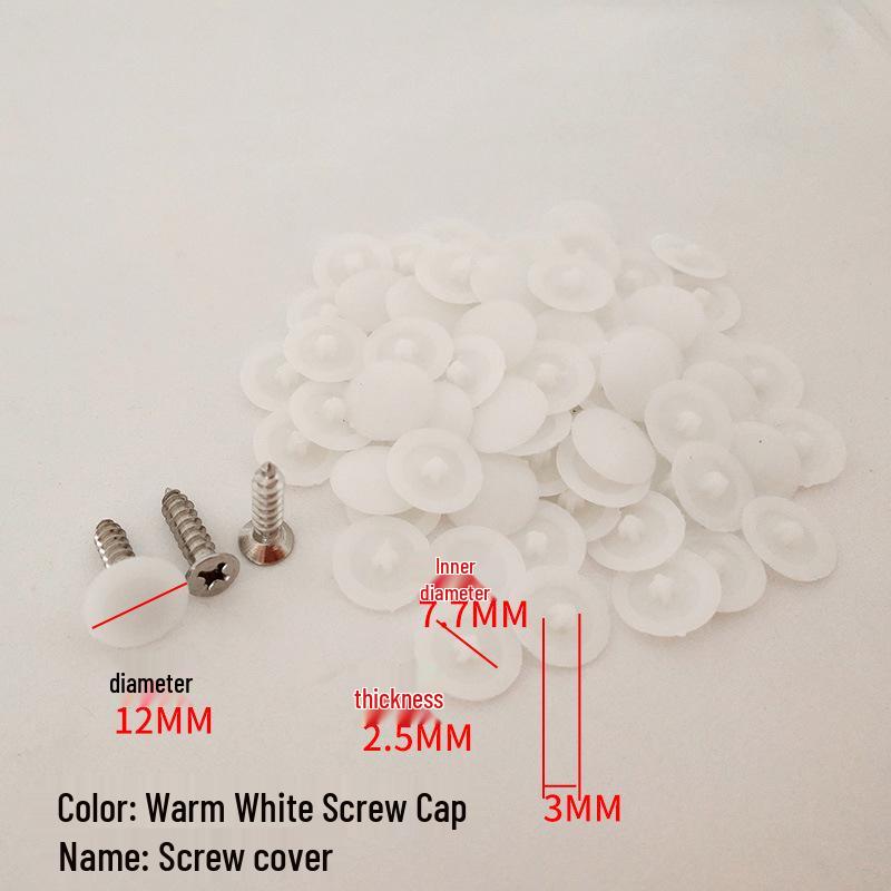 Decorative Plastic Screw Caps for Furniture and Wardrobes - Three-in-One Design