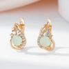Kinel Piercing Earrings For Women Emerald Green Cute Jewelry