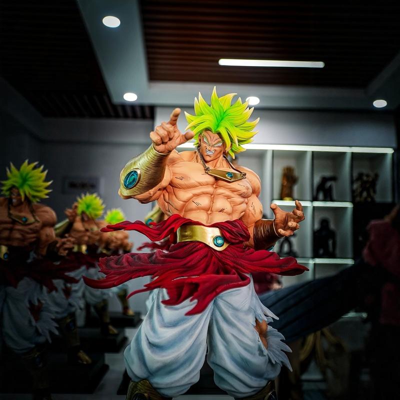 Dragon Ball New Super Saiyan Jt Statue - 50cm Broken Circle Brolly Action Figure Animation Model Ornament for Collection Gift