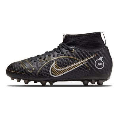 Mercurial Superfly 8 Academy Kulatá špička Šněrovací Protiskluzové Odolné Vysoké Fotbalové Kopačky Dětské Tenisky Černá DJ2859-007