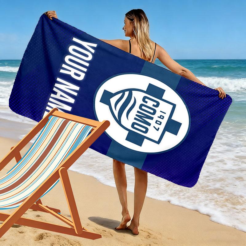 Custom Como Print Beach Towel, Large Soft Quick Dry Towel for Beach Camping Swimming