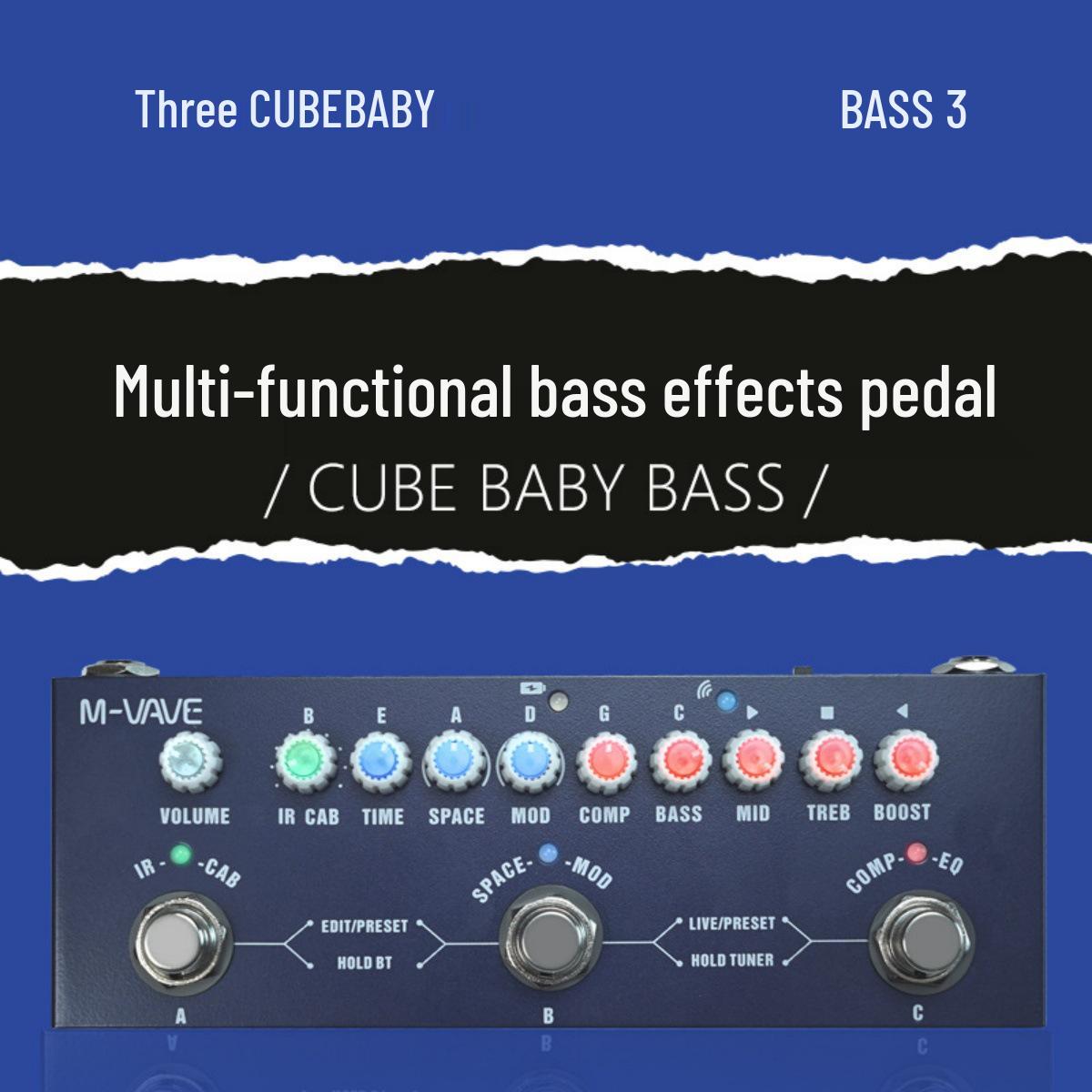 

M-VAVE CubeBaby BASS: Педаль эффектов для электробас-гитары - Модный аксессуар для музыкального инструмента CubeBaby BASS