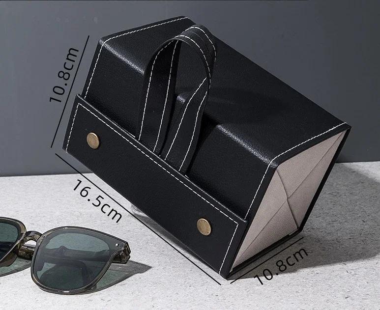 2/3/4/5/6 Grids Sunglasses Organizer Travel Storage Box for Glasses Portable Foldable Wall Hanging Display Case Eyewear Holder