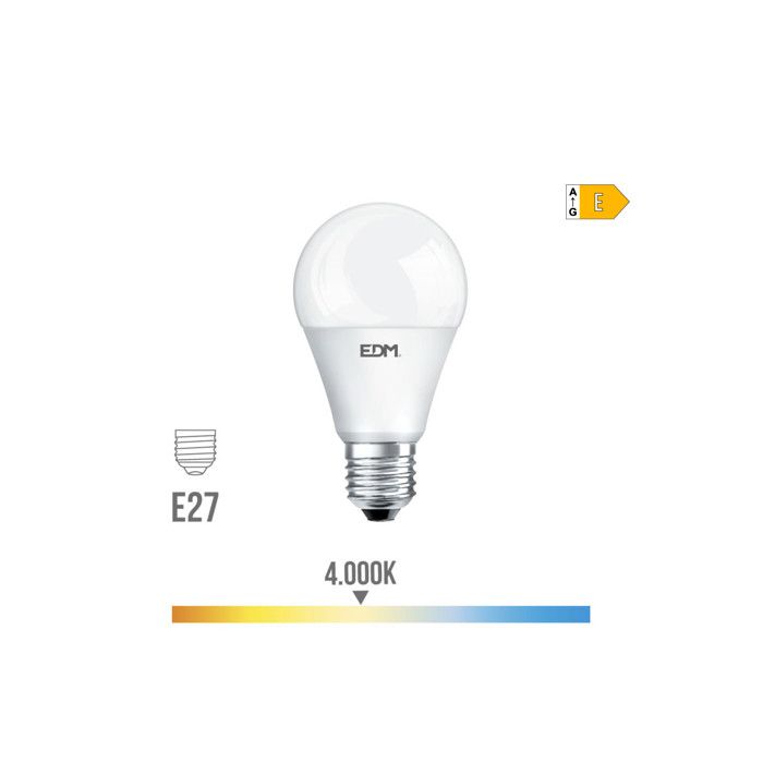 Ampoule LED standard E27 17W 1800 lm 4000k lumière du jour - EDM 98354