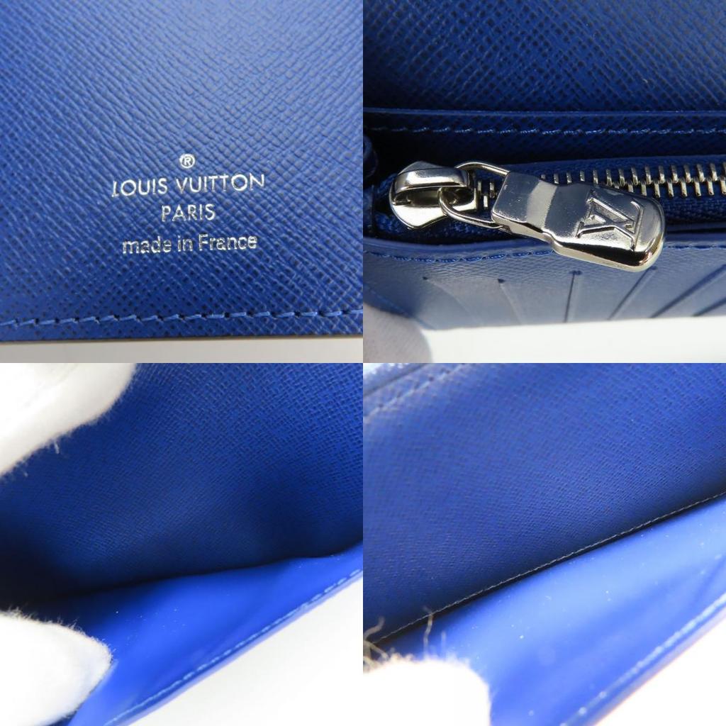 Used LOUIS VUITTON Purse Portefeuille Blaza M30297 Taigalama Taiga/Monogram cobalt Blue Bifold Wallet