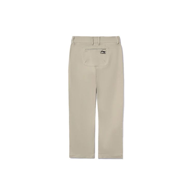Li Ning Theme Print Loose Straight Casual Pants Unisex pants Khaki AKXR429-3