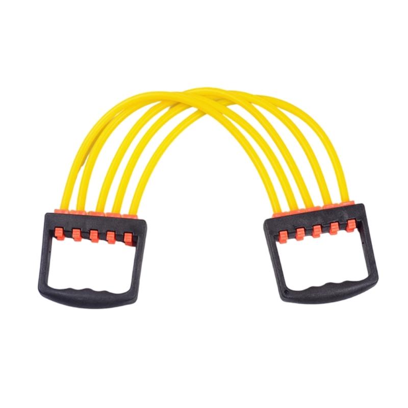 Chest Muscle Exerciser Workout Equipment Trainer for Gym and Home, Five Tube Chest Expander Exercise Resistance Trainer