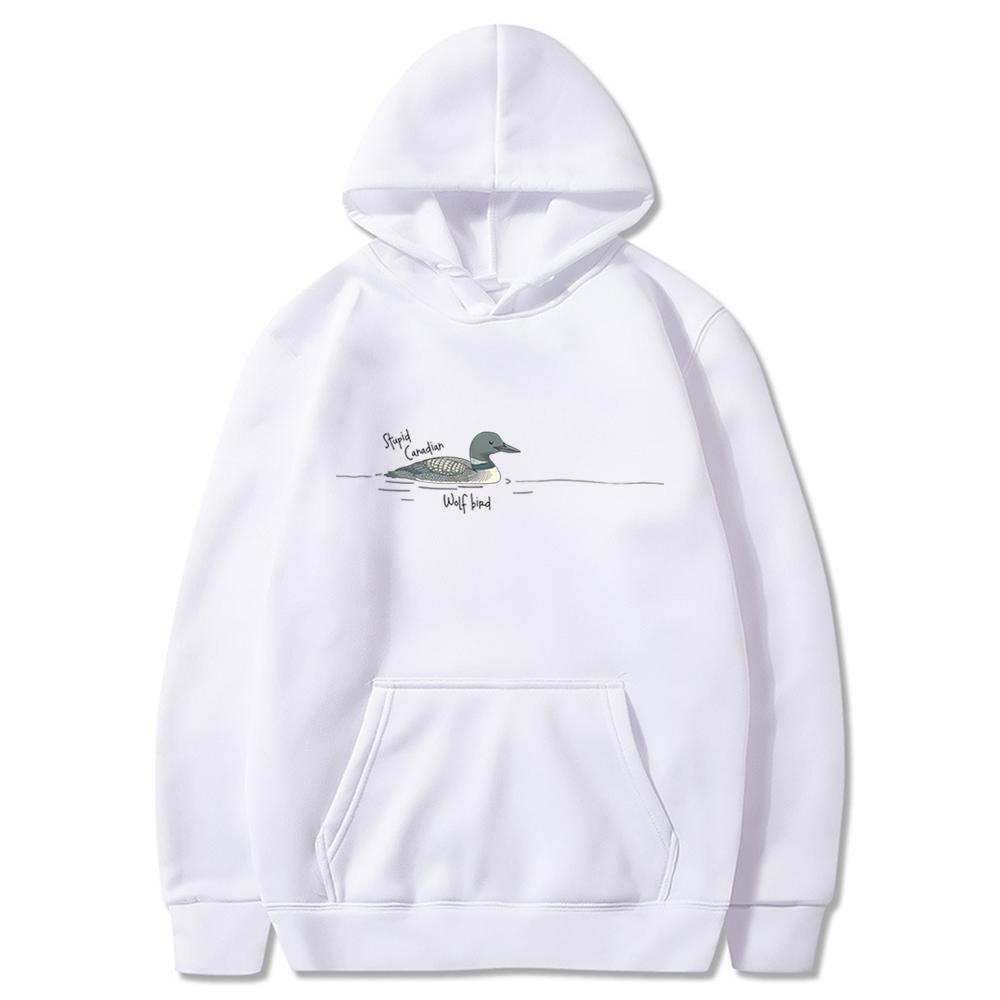 Funny Stupid Canadian Wolf Bird Hoodie Sarcastic Animal Graphic Women Hoodie Minimalist Cheap Top Romance Women High Quality Top