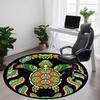 1pc Sea Turtle Mandala Carpet, Round Non Slip Durable Large Size Office Carpet, Suitable for Office