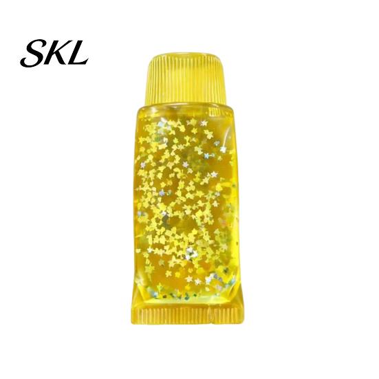 Toothpaste Tube Stress Reliever Clear Squeeze Toy, Relief Star Glitter Soft Toy Slow Rising Transparent Sensory Safe