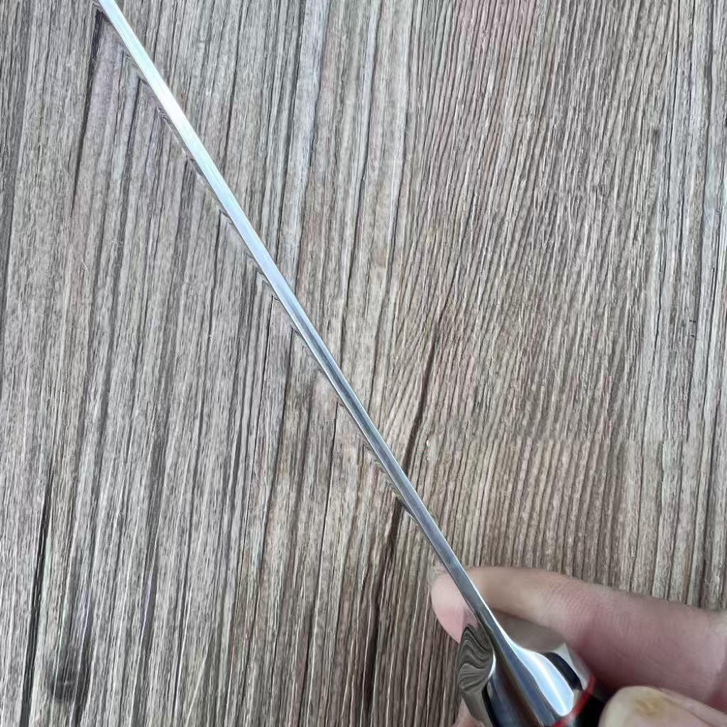 7 Inch Santoku Knife 3-layers Clad Steel 10Cr15CoMoV Blade G10 Handle Chef Slicing Vegetable Cleaver Meat Japanese Kitchen Knife