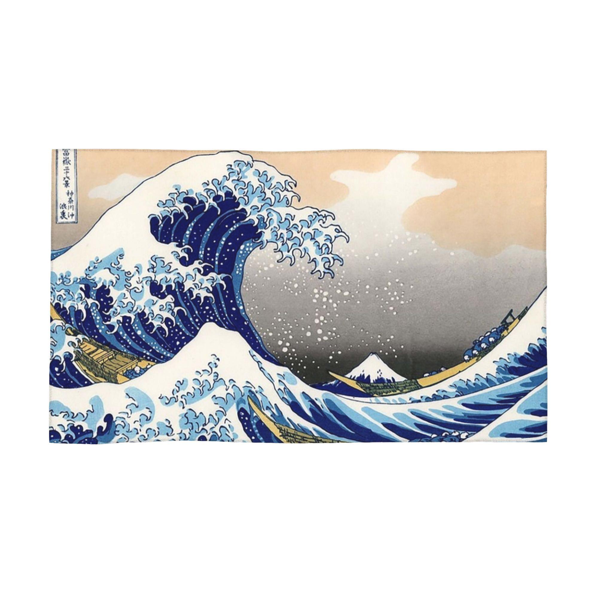 

The Great Wave off Kanagawa by Katsushika Hokusai Soft Face Towel Quick Dry Pool Bath Cotton Towels Absorbent Quick W40*H60(CM)