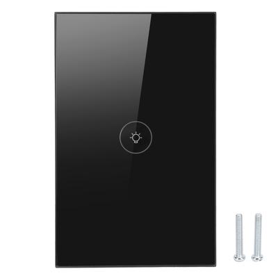 Smart Wall Touch Light Switch 1Way Wifi 10A MultiControl for TUYA Household  (Black )