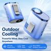 LED Display Neck Fan USB Rechargeable Portable Fan Portable Cooling Fan  Summer