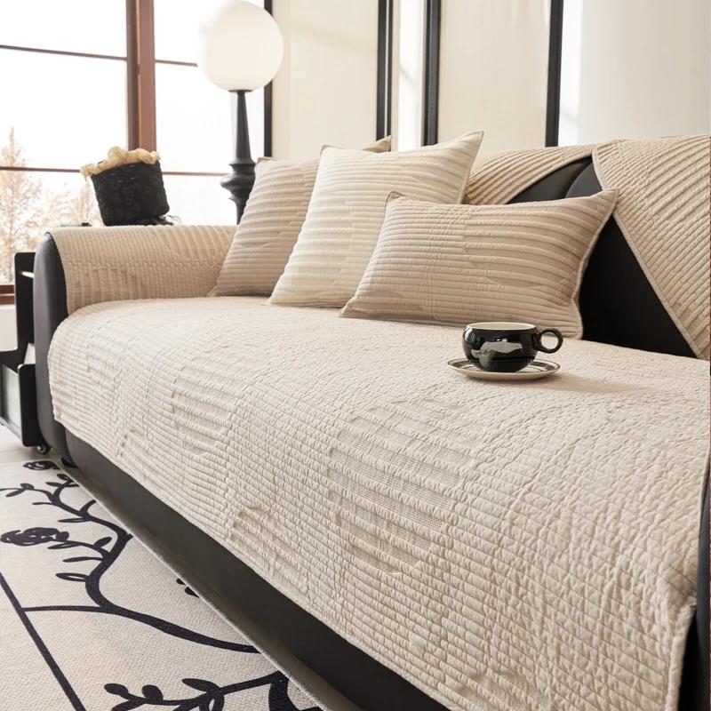 

Новые подушки для дивана из чистого хлопка в китайском стиле, четыре всесезонных универсальных противоскользящих и устойчивых к царапинам кошачьих чехла для дивана 90x70