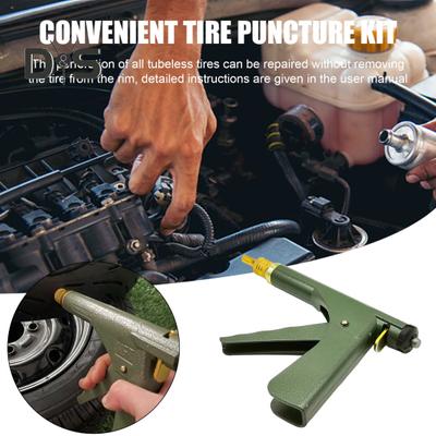 Kit di riparazione pneumatici per auto con tappi per forature pneumatici, facile da usare, portatile, universale, kit di strumenti per tappi rapidi per pneumatici per auto