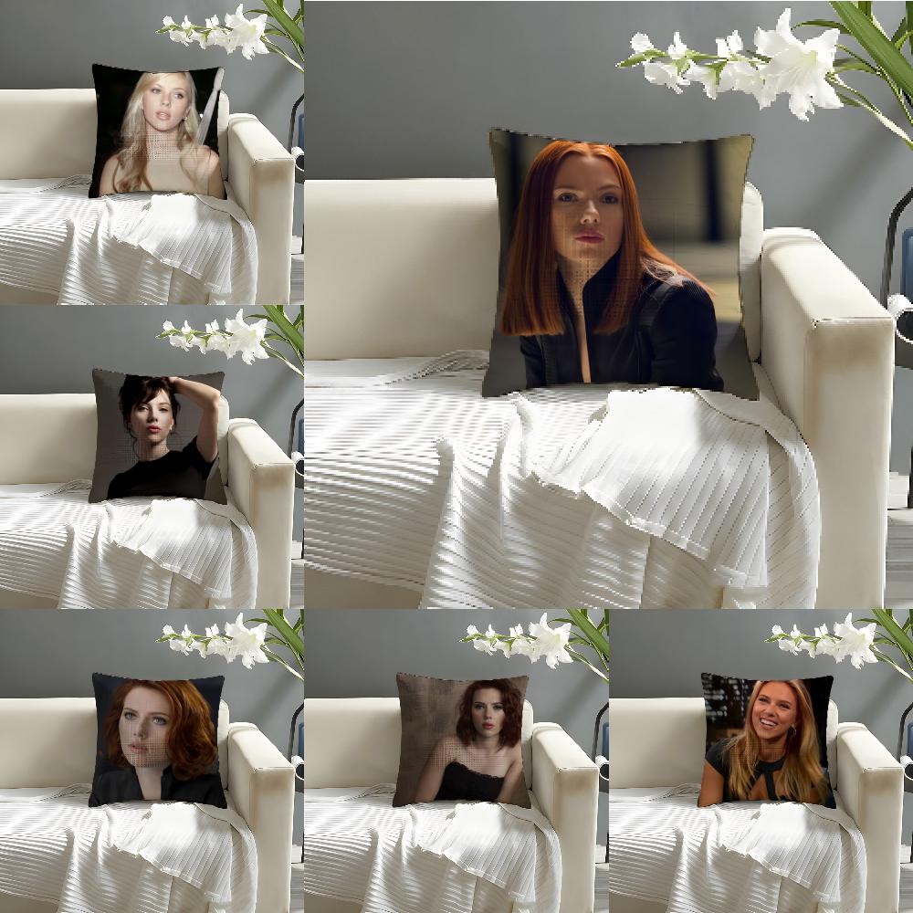 S-Scarlett Icon J-Johansson Pillow Case Linen Pillow Case Sofa Home Decor Cushion Cover Cushion Cove