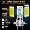 2st 30000LM H7 H8 H11 LED Strålkastarlampor Canbus 9005 HB3 9006 HB4 Led 1:1 Mini Trådlös Lampa 16Core CSP Bilstrålkastare Dimljus Turbo Fläkt 6000K 12V
