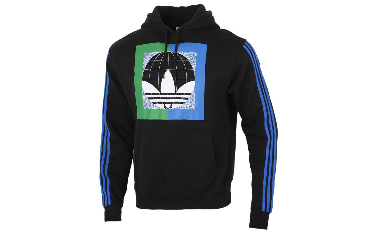 

Adidas Originals GLOBE HOODIE Sweatshirts Men s Black Hooded Moderate Regular GD2117 M