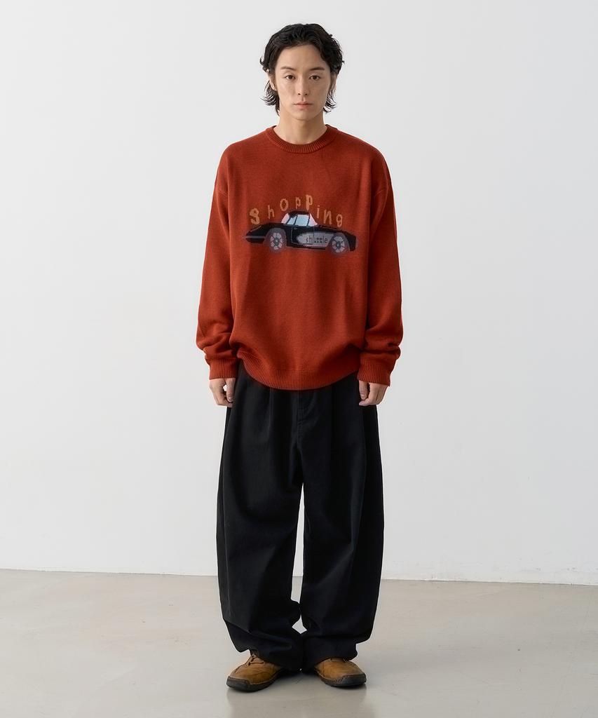KNOUUN Wide Tapered Chino Pants (Black)
