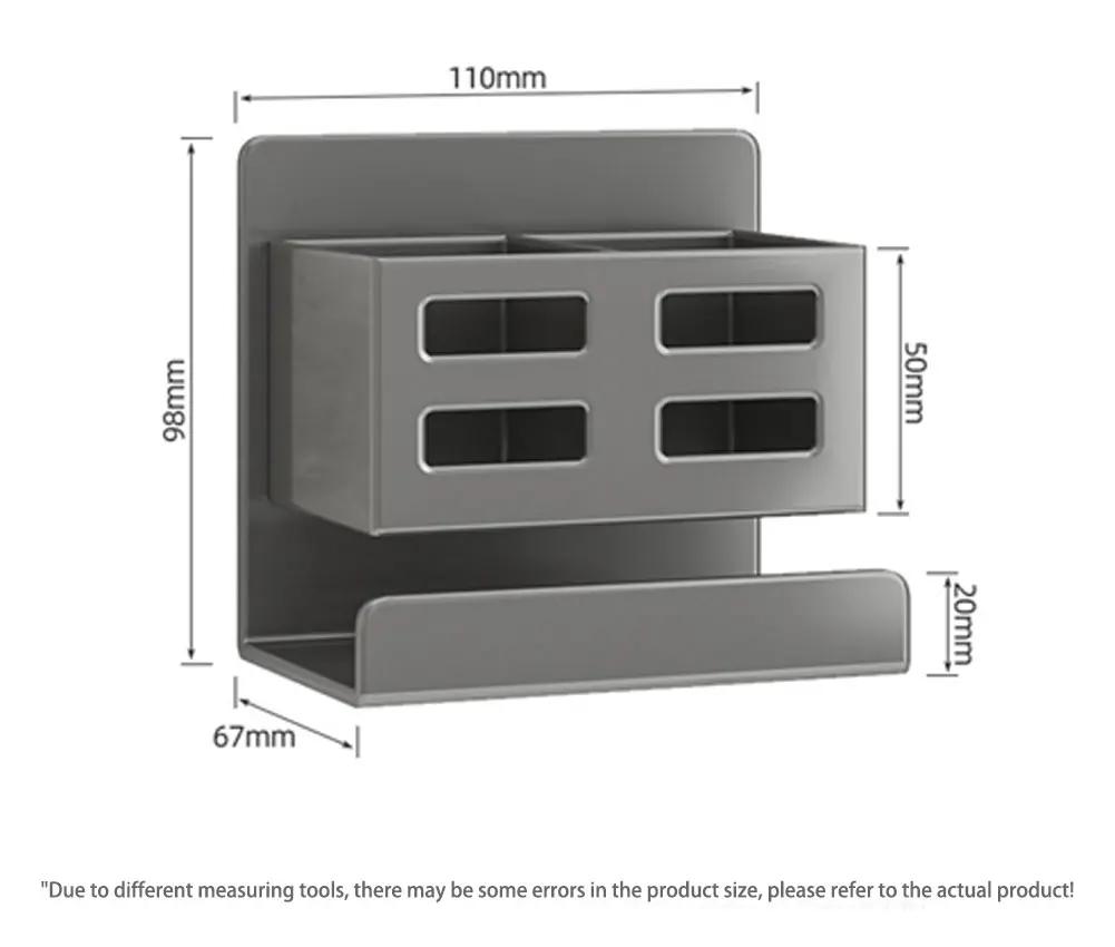 Support Mural de Rangement pour Rasoir Sans Perçage, Organisateur de Peignes à Cheveux pour Salle de Bain, Lavage des Mains, Mur de Coiffeuse, Outil de Maquillage, Étagère de Finition
