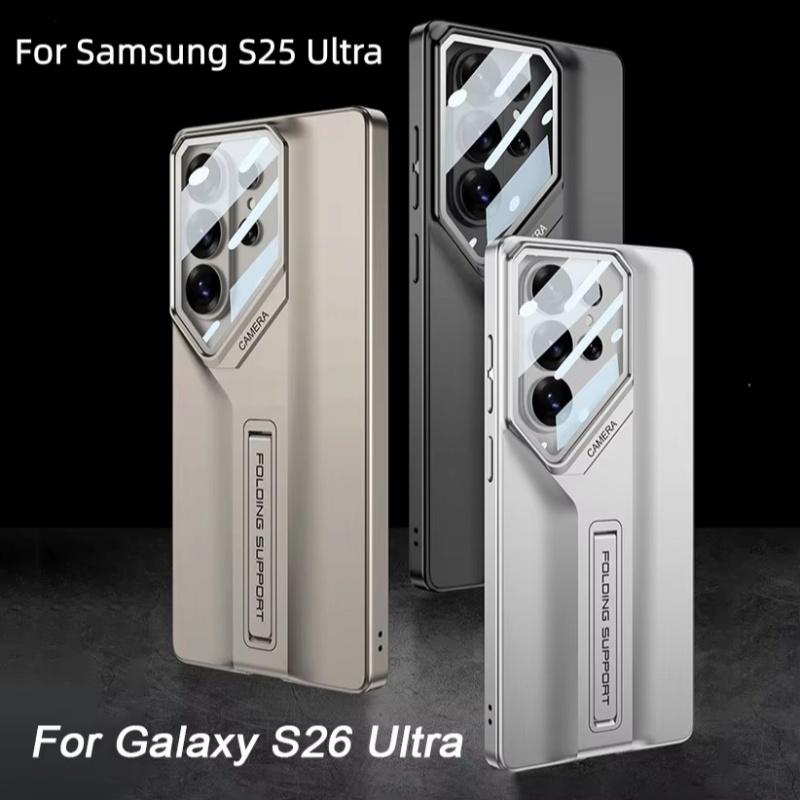 Ultra-thin Stand Armor Case for Samsung Galaxy S26 Ultra S25 Ultra All-included Camera Protector Plastic Cover