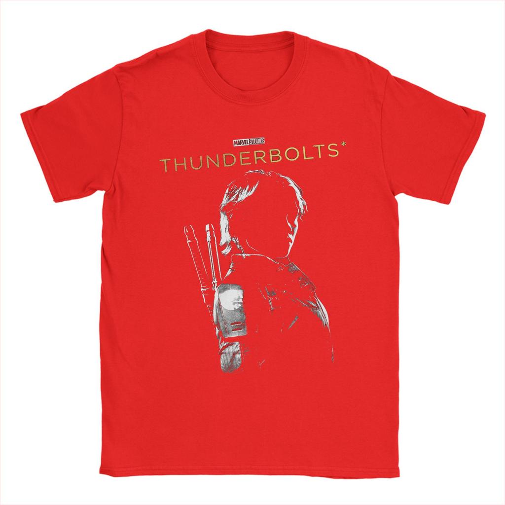 Men's T-Shirt Thunderbolts Yelena Silhouette Comic Vintage 100% Cotton Tee Shirt Short Sleeve  T Shirt Round Neck Clothing Party