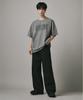Beodeonteu Cut-Out Layered Cargo Wide Cotton Pants [Black]