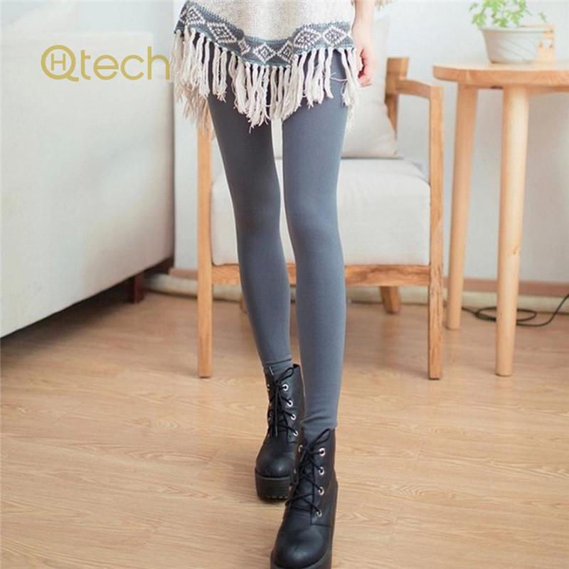 Leggings d'hiver épais stretch pour femmes, pantalon skinny chaud, collants sans pieds