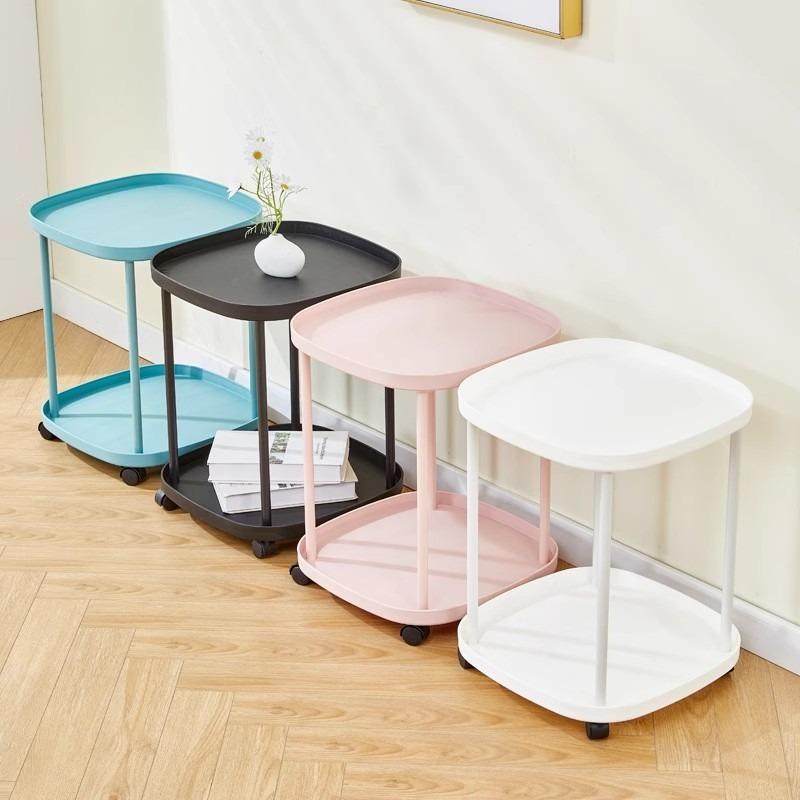 Home Sofa Side Table Movable Bedroom Coffee Table Bedside Shelf Modern Simple Strong Load-bear Suitable Multiple Scenarios