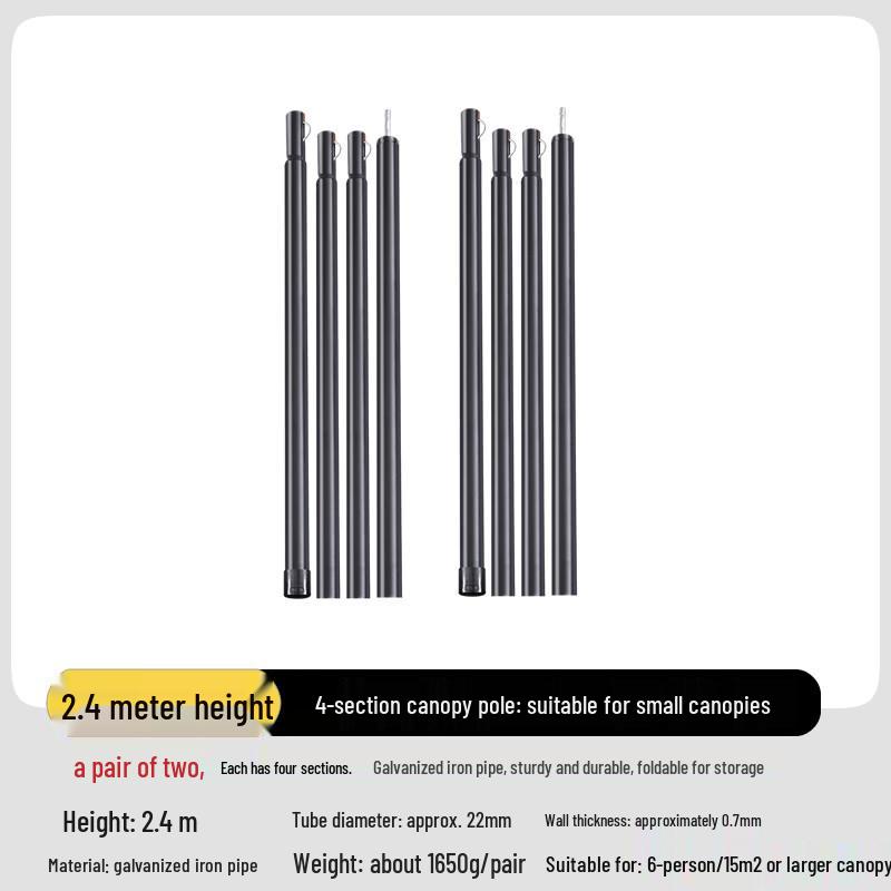 OEING Outdoor Camping Tarp & Tent Support Poles