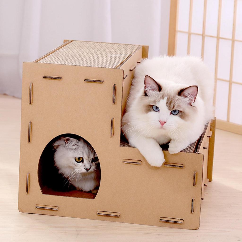 Cat Corrugated Scratcher, Lounge Toy Claw Scratching Pets Supplies for Indoor Cats