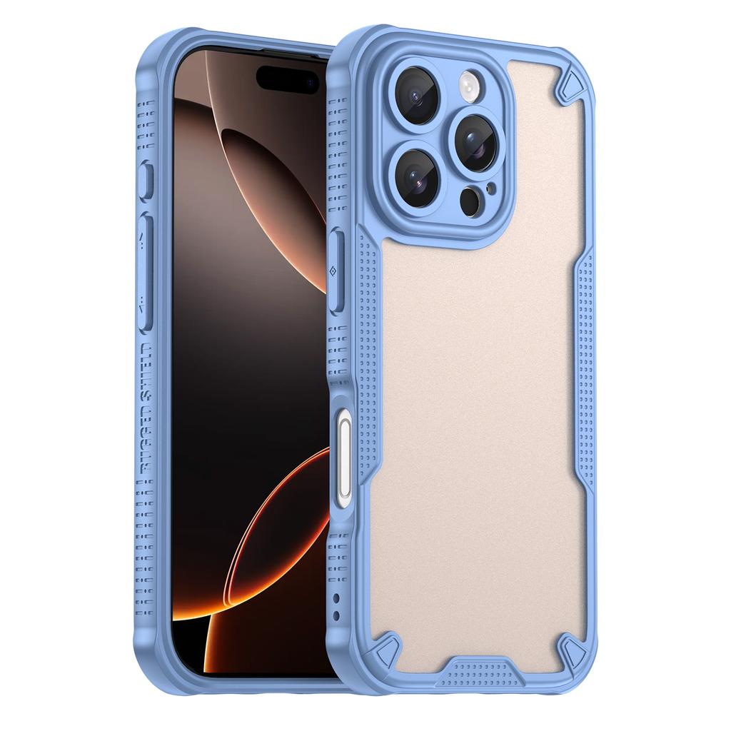 Armor Series For iPhone 16 Pro Case PC+TPU Semi-Transparent Frosted Finish Protective Phone Cover