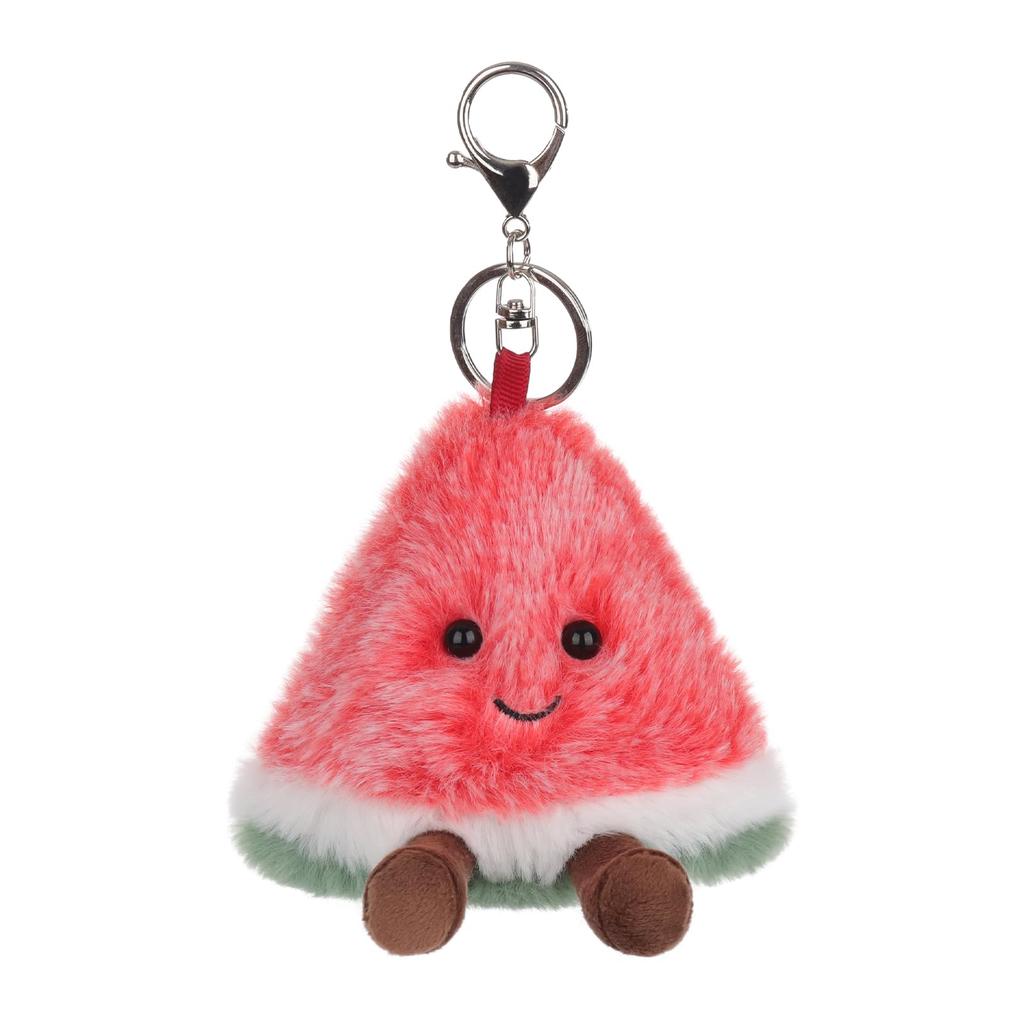 Fresh Watermelon Cute Soft Animal Keychain Plush Suitable for Men and 9cm [Apricot Lamb] Toy, Women, Backpack, Wallet,