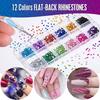 3000 Stück 1,5 mm Strass-Nageldekoration, rund, bunt, mit Etui, DIY-Nagelkunst-Dekorationen