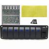 LED IP67 Waterproof Marine Boat Rocker Switch Panel 8 Gang Rocker Switch Panel Kit 12V/24V Circuit Breaker Dual USB Slots Light
