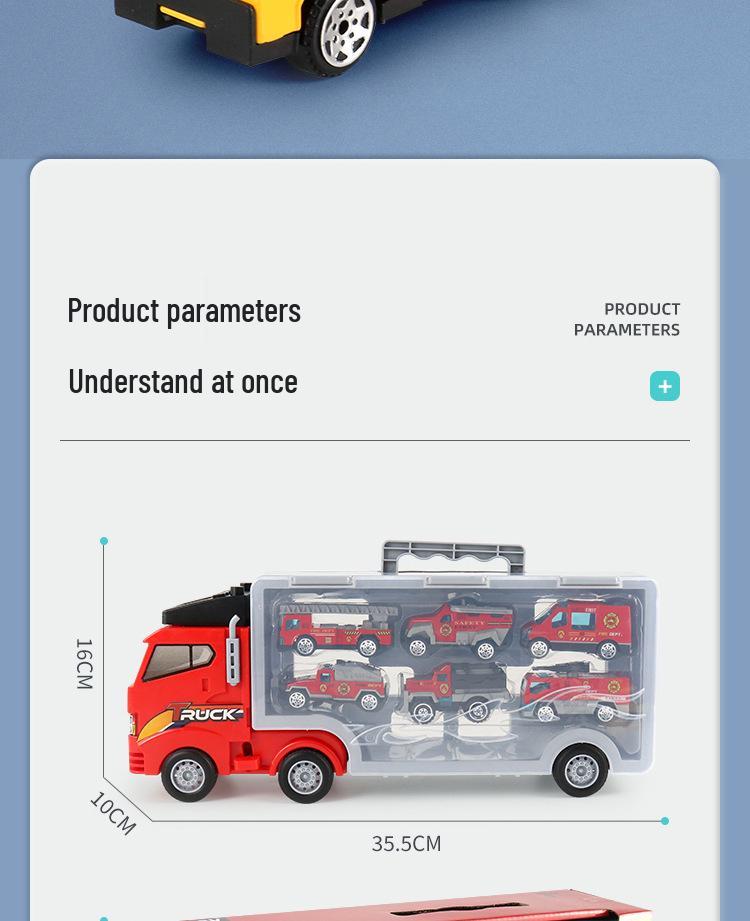 Modello di Auto Giocattolo Camion dei Pompieri da Corsa in Lega per Bambini