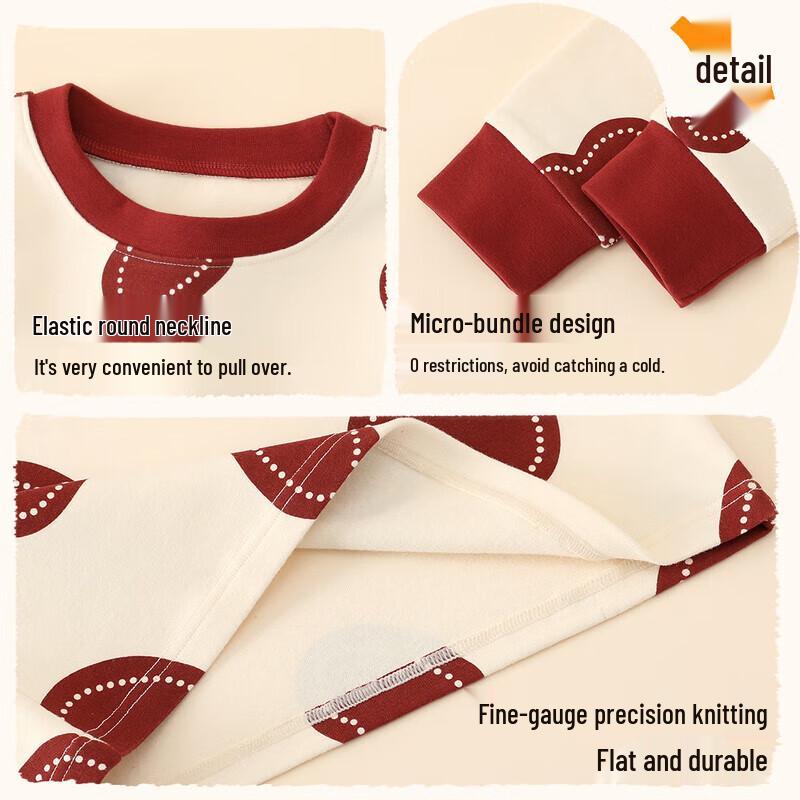 Girls' Autumn/Winter Cotton Thermal Underwear Set