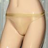 Qinghe Oil-shiny Ultra-thin Women's Underwear Oil-shiny Mid-waist Briefs Women's Sexy Transparent Jj Set Stockings Men's Underwear