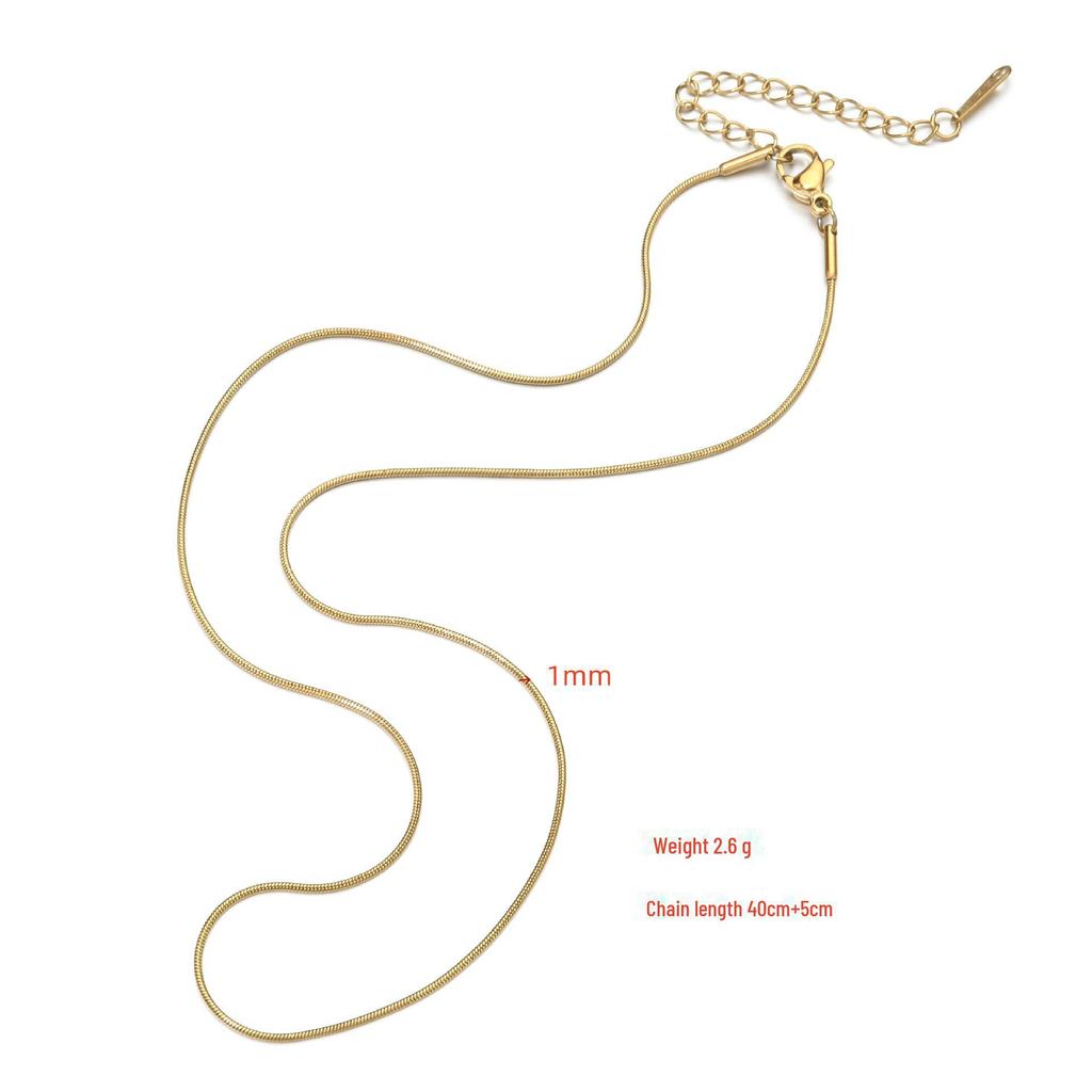 Non-Fading Titanium Steel O-Shaped Clavicle Chain for DIY Jewelry