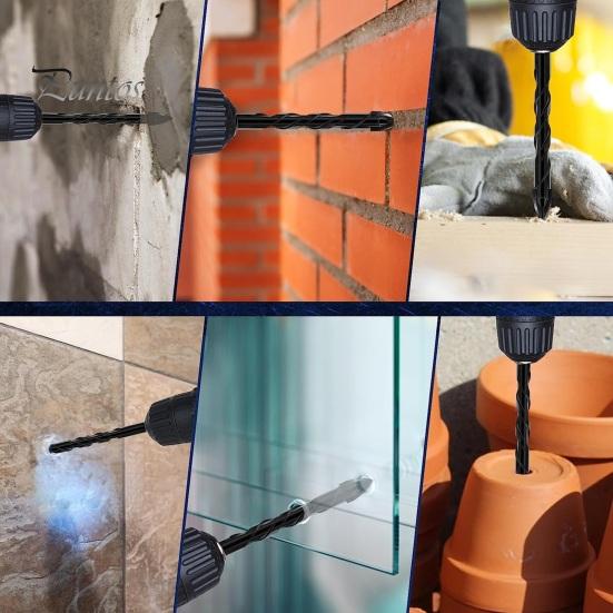 7-teiliges Bohrer-Set, rostfrei, korrosionsbeständig, superscharf, breit kompatibel, industrielle Stärke, Hartmetall-Kreuzbohrer-Spitzen-Set