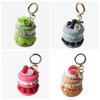 Simulation Cake Keychain Zinc Zinc Zinc Alloy Food Keyring Fruit Dessert Pendant  Best Friend Gift