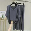 Spring/Summer Modal V-Neck Loose Casual Plus Size Pajama Set