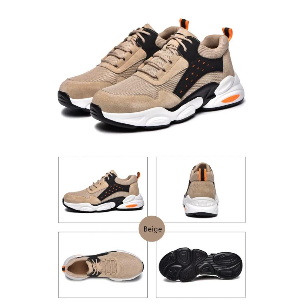 Breathable Safety Shoes for Work Indestructible Shoes for Men Anti Smashing Steel Toe Safety Shoes Anti Puncture Work Sneakers